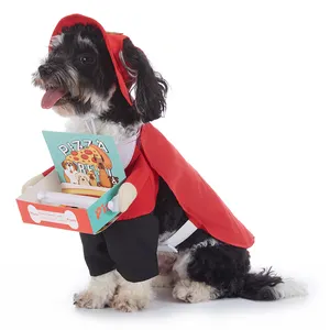 Bán buôn bánh pizza deliveryman cosplay Dog quần áo Vui Halloween Dog trang phục cho chó nhỏ