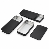 Boîte en fer blanc à couvercle coulissant, personnalisable avec logo, recyclable, pour parfum solide, baume solide, baume à lèvres, vente en gros