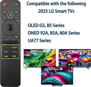 Nuevo Control Remoto de Voz y <span class=keywords><strong>Puntero</strong></span> Inteligente MR25GA de Repuesto para Televisores <span class=keywords><strong>LG</strong></span> Smart UHD OLED QNED NanoCell Series 2019-2025 - Product Image 5