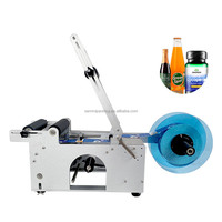 Étiqueteuse de bouteille ronde en verre en plastique semi-automatique de MT-50 directe d'usine portative