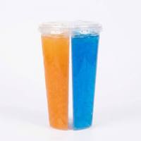 Transparante 2-delige plastic split cup, wegwerpbaar, voor twee personen, geschikt voor sap, koude dranken, matcha, bubble tea, melkthee, hartvormig