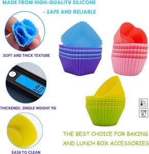 แม่พิมพ์ซิลิโคนสำหรับถ้วยเค้กมัฟฟินถ้วยคัพเค้กขนาด7ซม. แม่พิมพ์ถ้วยมัฟฟินเครื่องมืออบแบบทำมือ - Product Image 3