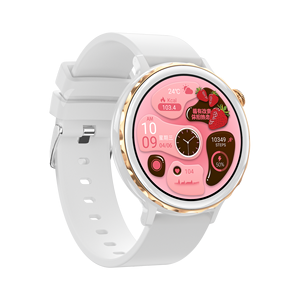 นาฬิกาข้อมือผู้หญิง <span class=keywords><strong>HT21</strong></span> ดีไซน์หรูหรา หน้าปัดคุณภาพสูง จอ HD ขนาดใหญ่ รองรับการโทรผ่านบลูทูธ ตรวจสอบสุขภาพ ประสิทธิภาพสูง อายุการใช้งานยาวนาน - Product Image 2