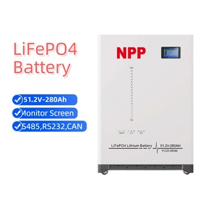 Batterie de stockage d'énergie solaire domestique, système split, 15 kWh, 51,2 V, 48 V, 200 Ah, rechargeable, cycle profond, murale, CAN, 8000 cycles - Product Image 4