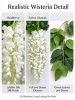 Bunga Wisteria Buatan Grosir 78cm, Untaian Bunga Sutra untuk Dekorasi Pernikahan, Pesta, Plafon, Lengkungan, Custom OEM ODM