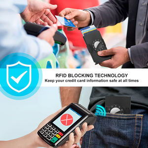 2024 nouveauté métal portefeuille porte-cartes Rfid bloquant minimaliste mince crédit Pop Up porte-carte pour Apple <span class=keywords><strong>Airtag</strong></span> portefeuille - Product Image 6