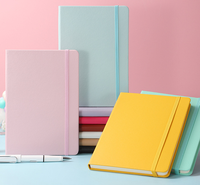 Cuaderno de papelería de cuero PU de dibujos animados A5 con logotipo personalizado cuaderno diario para estudiante