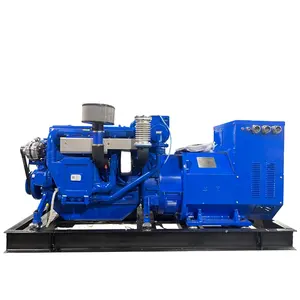 wassergekühlter schiff-dieselgenerator für schiffsgebrauch generator angetrieben von weichai-motor mit meerwasserpumpe und wärmetauscher