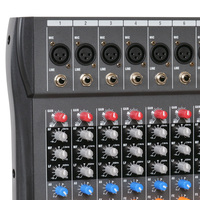 Console de mixage professionnelle BAIFEILI CT-120S à 12 canaux, en métal, avec égaliseur 3 bandes, son surround stéréo et effets intégrés