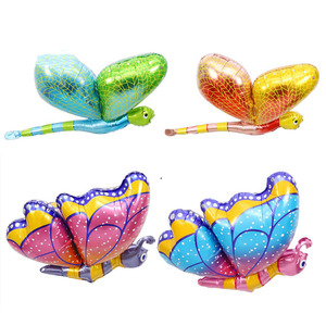 Ballons en aluminium en forme de papillon, nouveau design, vente en gros, ballons à l'hélium, auto-scellants, décorations pour joyeux anniversaire - Product Image 6