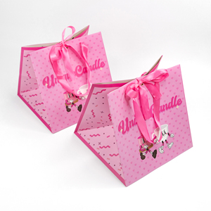 Wholesale 25x25x25cm Pink Shopping <b>Bags</b> Clothing Packaging Paper <b>Bags</b> <b>Wedding</b> Party Custom Logo <b>Gift</b> <b>Bags</b> for Small Business - Product Image 3