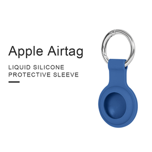 Vente chaude Pure Design Soft Touch Liquid Silicone Portable étui de protection avec porte-clés pour airtag étanche tracker Cover - Product Image 2