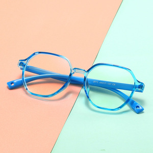 Jamie 2070 Children's Anti Blue Light Glasses Transparent Jelly Color Square Frame Plano Lenses TR90 Ultralight - Product Image 2