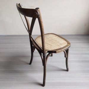 Kursi salib Tumpuk, kursi pesta pernikahan kayu, kursi selempang vintage - Product Image 3