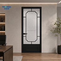 Puertas Interiores Arqueadas de Vidrio Esmerilado y Aluminio Estilo Retro Francés con Kit de Herrajes Incluido, Envío Gratis a Los Ángeles