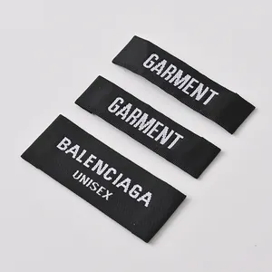 200 pcs Custom fabric tags and labels Satin ribbon label Custom clothing  labels