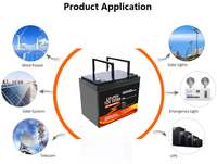 Batterie lithium-ion EU Warehouse 12V 24V 48V 100Ah 200Ah 300Ah 400Ah 600Ah LiFePO4 pour stockage d'énergie solaire et camping-car