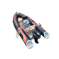 Bateau pneumatique à coque en fibre de verre RIB 430D, design en V profond, pour la navigation côtière