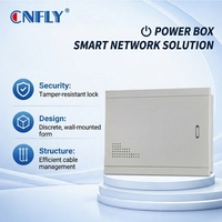 Boîtier mural en métal CNFLY IP30 pour routeur WiFi et distribution multimédia domestique, boîte à fibre optique 430x330x140mm LYX2-08D