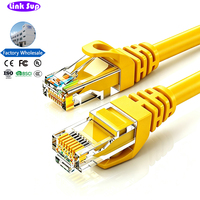 Kabel Ethernet Cat 5e UTP 28AWG OFC 100Mbps 100MHz RJ45 Kabel Patch Cat5e untuk Pusat Data