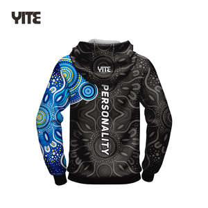 Sweat-shirts unisexes bleu noir à motif tribal d'<span class=keywords><strong>anime</strong></span>, broderie personnalisée, imprimé, tendance, polaire, ensemble décontracté - Product Image 2