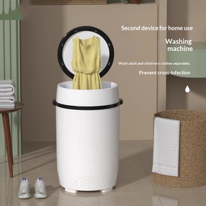Lavadora Mini de un Solo Cilindro, Todo en Uno, para Apartamentos y Dormitorios Japoneses, Lavadora-Secadora de 5 kg, Pequeña, Semiautomática, para el Hogar - Product Image 3