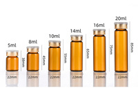 InjexMed - Frasco de Vidrio Ámbar de 3 ml con Protección contra la Luz para Fluidos, Suero para el Bienestar Corporal, Botella de Embalaje con Tapa de Aluminio