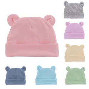 Chapeau d'été pour nouveau-né, bonnet à oreilles d'ours, pour bébés garçons et filles, de 0 à 3 mois