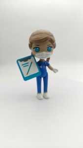 Rất nhiều nhẹ nhàng hơn y tá phim hoạt hình hình Keychain y tế <span class=keywords><strong>PVC</strong></span> Ba lô quyến rũ trang trí nội thất món quà số lượng lớn nhựa với kẽm Clip không độc hại - Product Image 2