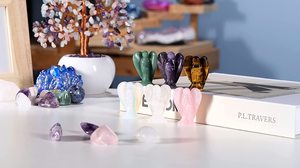 New Arrival Carved 1.5 Inch Angel Shape <strong>Stones</strong> Natural <strong>Red</strong> Quartz Gray Agate Yellow <strong>Jade</strong> Angle Jewelry for Diy Necklace Pendant - Product Image 5