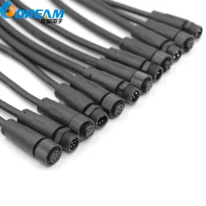 M8 M12 M15 electric plug waterproof 2P/3P/4P/5P/6P/7P/8P M16 cable connector for LED lighting outdoor