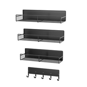 Étagère magnétique latérale pour machine à laver, panier de rangement à 4 niveaux avec crochets pour lessive et produits de nettoyage - Product Image 4