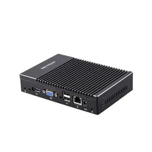 デジタルサイネージ産業用ファンレスミニPC用の耐衝撃性AMDA61450デュアルLANミニデスクトップコンピューター