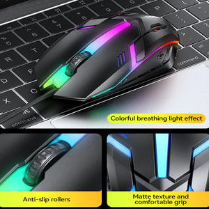 Combo <span class=keywords><strong>Clavier</strong></span> et <span class=keywords><strong>Souris</strong></span> Filaire de Jeu Rétroéclairé TWOLF 4-en-1 TF240 avec Casque, <span class=keywords><strong>Tapis</strong></span> de <span class=keywords><strong>Souris</strong></span> et Rétroéclairage RVB pour PC Gaming et Bureau - Product Image 3