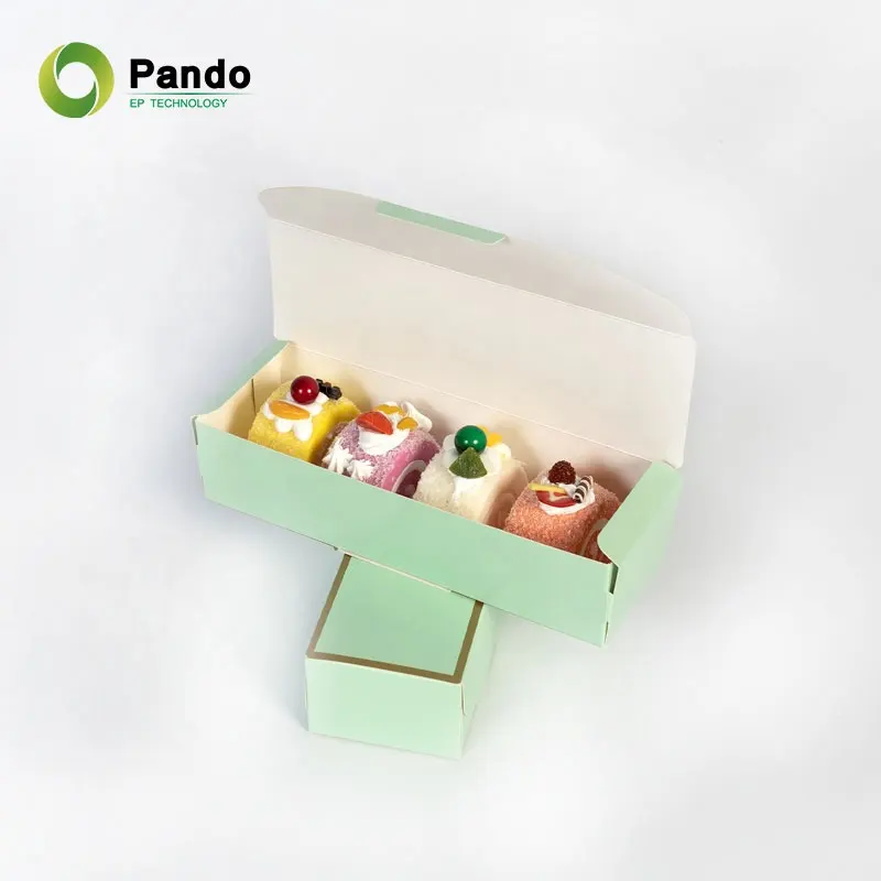 केक के लिए गर्म बिकने वाले सफेद 3 पैक मैकरॉन बॉक्स सफेद केक पेस्ट्री पेपर बॉक्स पैकेजिंग