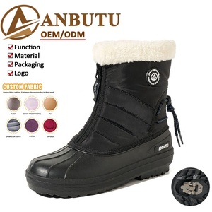 <span class=keywords><strong>Bottes</strong></span> de neige matelassées chaudes et antidérapantes pour femmes, modèle crossover, tailles 31-45, avec griffes à glace pliables, vente en gros sur mesure - Product Image 1