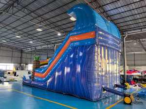 Toboggan aquatique gonflable de qualité commerciale en PVC, taille personnalisable, coloré, <span class=keywords><strong>avec</strong></span> <span class=keywords><strong>piscine</strong></span>, château gonflable, structure de saut aquatique - Product Image 3