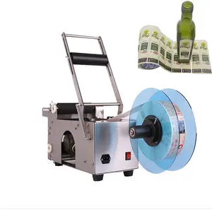 Manual Fast Semi Automatic Adhesive Wine Round Bottle Labeling Machine