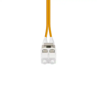 1m (3ft) LC ke LC Duplex OS2 Mode tunggal PVC (OFNR) 2.0mm kabel Patch optik serat Buffered ketat