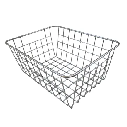 Metal Wire Food Organizer Storage Bin Baskets with Handles for Kitchen Cabinets Pantry Bathroom Laundry Room