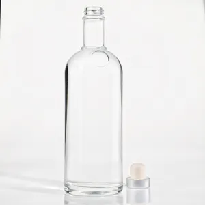 जिन रम ब्रांडी वोदका व्हिस्की के लिए सुपर फ्लिंट ग्लास 750 मिलीलीटर रीसाइक्लेबल पेय कांच की बोतल