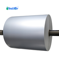 Rouleau d'étiquettes autocollantes en PET mat argenté, résistant aux UV, aux intempéries, aux rayures, durable, résistant à la chaleur, écologique