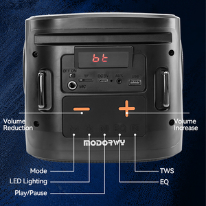 Loa Karaoke với Microphone không dây TF/USB/AUX/FM/Mic/TWS/EQ Loa RGB ngọn lửa đèn 2400mAh li-pin 4 inch Loa - Product Image 5