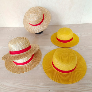 Promotionnel abordable large bord grand bord une pièce Luffy <span class=keywords><strong>Ace</strong></span> <span class=keywords><strong>chapeau</strong></span> été soleil <span class=keywords><strong>chapeau</strong></span> papier paille <span class=keywords><strong>chapeau</strong></span> naturel blé paille - Product Image 2