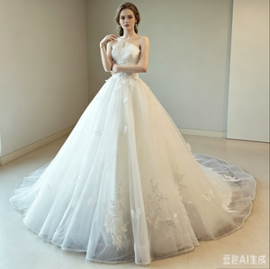 Nuevos <span class=keywords><strong>Vestidos</strong></span> de Novia sin Tirantes con Apliques de Perlas y Encaje, <span class=keywords><strong>Vestidos</strong></span> de Novia Sencillos y Económicos al por Mayor, <span class=keywords><strong>Vestidos</strong></span> de Fiesta - Product Image 1
