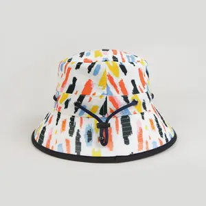 2024 Brim Bucket Sun Bucket UV Protection Adjustable Cord Beach Hats For Man And Woman
