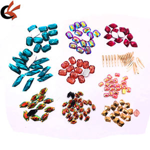 Pierre en résine octogonale rouge AB orange 18*25mm à dos plat, personnalisée, pour costumes de carnaval 2026 et vêtements de carnaval - Product Image 5