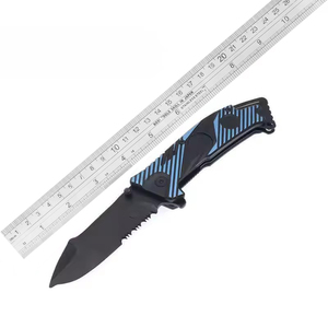 Lame de couteau de poche semi-automatique de nouveau style avec dentelure partielle - Product Image 6