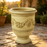 Ukiran Pola / Vas Bunga Plastik, Pot Tanaman Luar Ruangan, Vaso De Planta Para Jardim