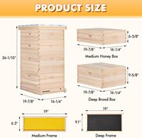 Neues ZHILI BEE 4-Schicht Langstroth Bienenstock-Set 10-Rahmen 20 Rahmen 2 Puppenkästen 2 Überwürfe aus chinesischer Tanne Umweltfreundlich